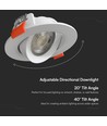 7W Ø8,8cm LED downlight för inbyggnad - Hål: Ø6,8 cm, Mått: Ø8,8 cm, CCT - 3 ljusfärger