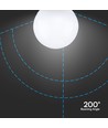 E27 22W LED glob-lampa - Ø12 cm, G120, matt