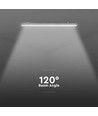 120cm 36W vattentät komplett LED armatur med sensor - 120lm/W, IP65, mjölkvit cover, rostfria clips