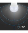 6,5W E27 LED-lampa - G45, klotlampa, 230V