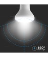 8,5W E27 LED-lampa - 3000K varmvit, R63, ersätter 60W