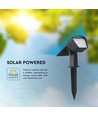 1,3W LED solcells-trädgårdsspot med spett - CCT justerbar, IP65, solar trädgårdslampa