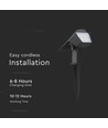 1,3W LED solcells-trädgårdsspot med spett - CCT justerbar, IP65, solar trädgårdslampa
