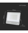 200W LED strålkastare - 135lm/W, IP65, CREE, 6 års garanti, svart, utomhus