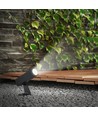 24V LED trädgårdsspotlight med spett - 2W, IP65, svart, fyrkantig, utomhus, aluminium