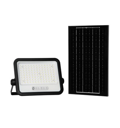 10W Solcells LED strålkastare - 1700lm, IP65, med solcell och sensor