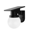 0,9W Solara vägglampa med solcell och fjärrkontroll - CCT, IP54, svart, klotformad, utomhus
