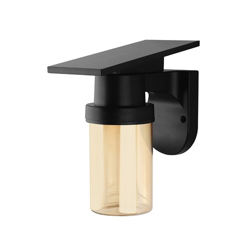 0,9W Solara LED vägglampa med solcell - IP54, svart, 120lm, 3-i-1 CCT, inkl. fjärrkontroll