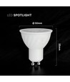 GU10 6W LED lampa - 445lm, 38°, Samsung LED chip, vit plast, ersätter 60W