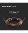GU10 Brons infälld spotlight - Rund, IP20, snygg design