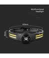 3W+5W laddningsbar LED pannlampa - 470lm, 230° vidvinkel, IP44, inkl. batteri