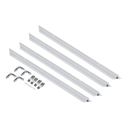 Inbyggnadsram 60x60 paneler - Vit, aluminium