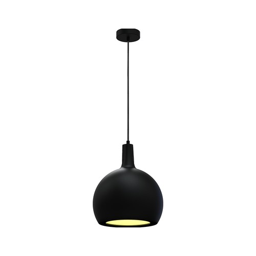 E27 Designer pendellampa, Ø28cm - Svart, metall och keramik, utan ljuskälla, max 60W