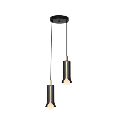 2x5W LED designer pendellampa - Ø15cm, 3000K, Sandy Black