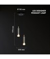 2x5W LED designer pendellampa - Ø15cm, 3000K, Sandy Black