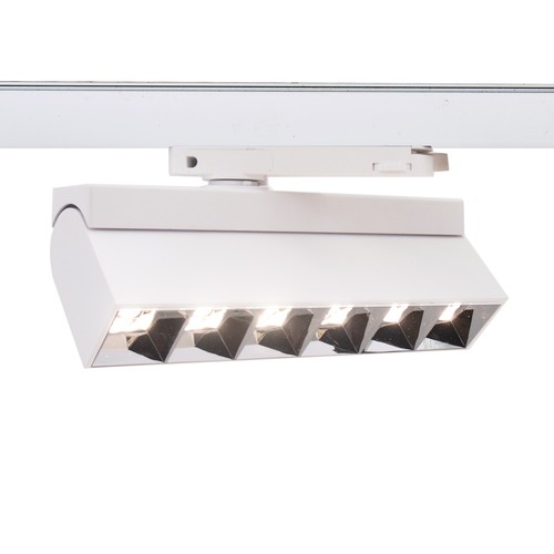 36W 3-fas RA92 LED-skena - 23,5 cm, vit, justerbar
