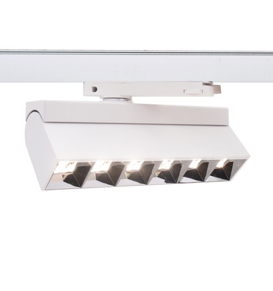 36W 3-fas RA92 LED-skena - 23,5 cm, vit, justerbar