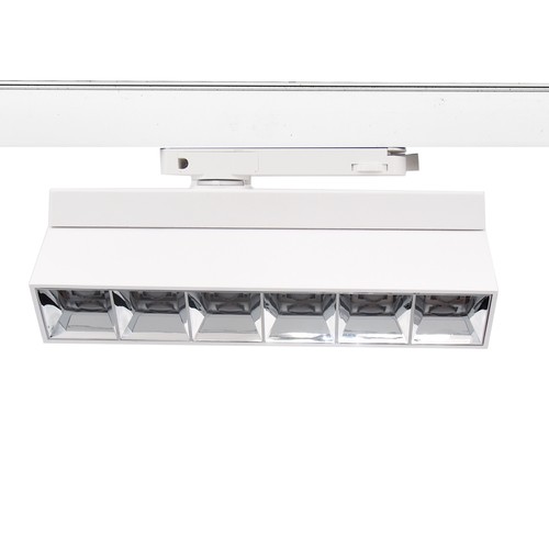 36W 3-fas RA92 LED-skena - 23,5 cm, vit, justerbar
