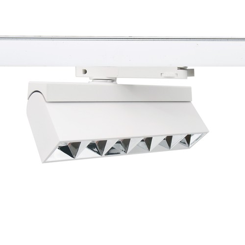 36W 3-fas RA92 LED-skena - 23,5 cm, vit, justerbar