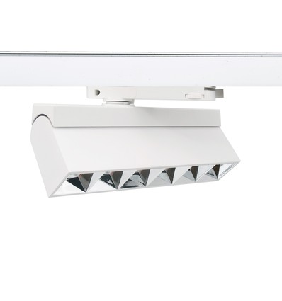 36W 3-fas RA92 LED-skena - 23,5 cm, vit, justerbar