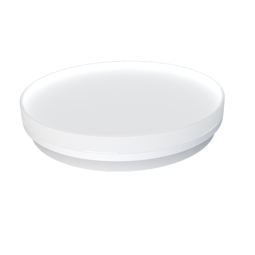 24/18/13W LED CCT taklampa - Ø28cm, Höjd: 5cm, IP54, vit kant, inkl. ljuskälla