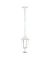 E27 hängande trädgårdslampa i retrodesign, vit - IP44 utomhus, aluminium, utan ljuskälla
