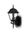 E27 utomhus vägglampa / lykta - Mattsvart, IP44, uppåtriktat ljus, utan ljuskälla
