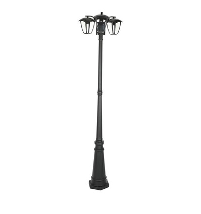 199cm 3 x E27 trädgårdslampa - IP44, grafit svart, aluminium, 3 års garanti