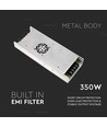 350W / 24V DC strömförsörjning för LED - 15A, IP20, Slim design, metallhölje