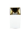 GU10 kvadratisk utanpåliggande spot - Vit/Guld, aluminium, 8x8cm