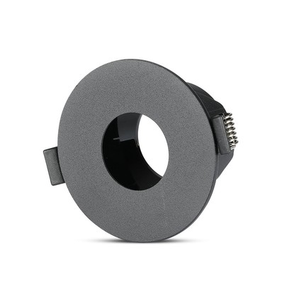 GU10 infälld spot - Rund, svart/svart, aluminium, Ø8,3 cm, hål: Ø7,5 cm, utan ljuskälla