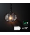 E27 Designer pendellampa - Matt svart, Ø40cm, utan ljuskälla