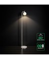 10W designer golvlampa - 1200lm, 120lm/W, 3000K, borstad nickel, höjd 141cm