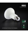 E27 10W R80 LED lampa - Samsung LED chip, 800lm, 120 grader, kallvit