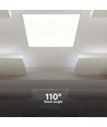 60x60 bakgrundsbelyst LED-panel, 40W - 120 lm/W, slim, 18mm hög, vit kant,