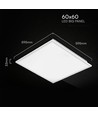 60x60 LED-panel, 40W - Höjd: 33mm, 120 lm/W, 5 års garanti, vit kant