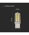 G9 3W LED lampa - Samsung LED chip, 300°, 330lm, 5 års garanti