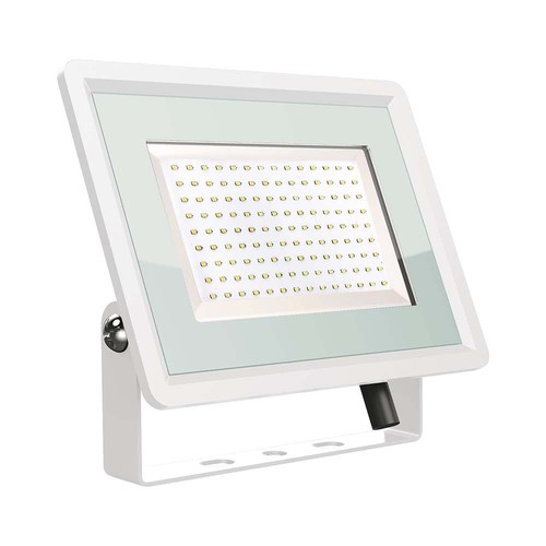 200W LED strålkastare - 88lm/W, IP65, vitt hölje, 4000K, utomhus