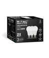 A65 VT-2015 LED 15W E27 - plastlampa, 6500K, 200°, 3 st./förpackning