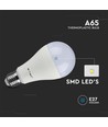 A65 VT-2015 LED 15W E27 - plastlampa, 6500K, 200°, 3 st./förpackning