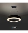 60cm 50W dimbar LED pendel - 122lm/W, 6100lm, svart ring, 4000K, TRIAC dimbar