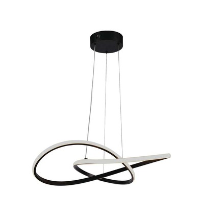 20W Ø50cm cirkulär LED pendel - 130lm/W, svart, 3000K, modern design