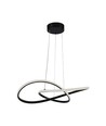 20W Ø50cm cirkulär LED pendel - 130lm/W, svart, 3000K, modern design