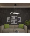 20W Ø50cm cirkulär LED pendel - 130lm/W, svart, 3000K, modern design