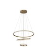 32W LED pendel, 3 ringar - Guld, Ø60+40+20cm, 3880lm, 3000K, dekorativ taklampa