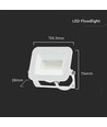 20W LED strålkastare, vit - Samsung LED chip, IP65, 6500K, utomhus
