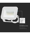 20W LED strålkastare, vit - Samsung LED chip, IP65, 6500K, utomhus