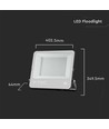 200W LED strålkastare, Samsung LED chip - 160lm/W, IP65, svart, 4000K, utomhus