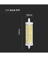 R7S 118mm / 16W LED lampa - 2000lm, 360 grader, ersätter 126W halogen