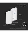 10000mAh magnetisk trådlös powerbank, 20W - MagSafe, PD snabbladdning, LED indikator, vit
